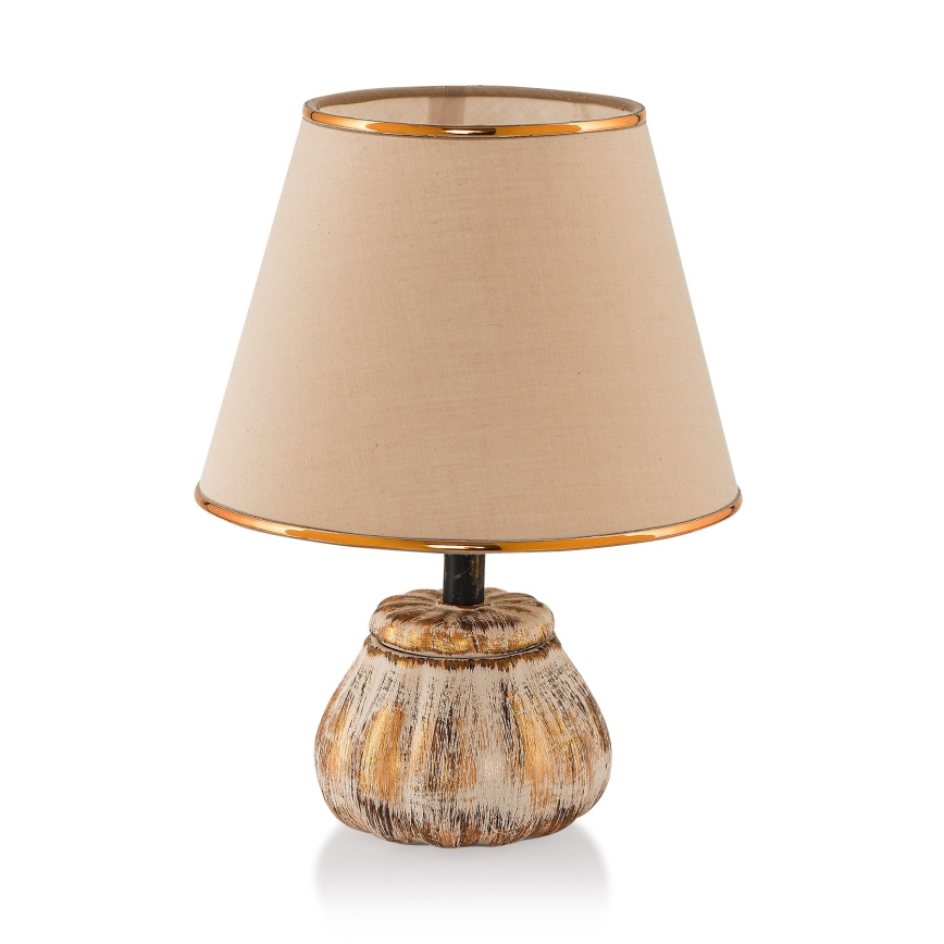 RAMZES bordslampa 1xE27/40W/230V crème/guld