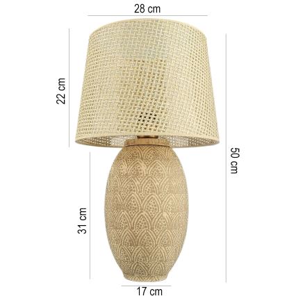RAMZES Bordslampa 1xE27/40W/230V Guld