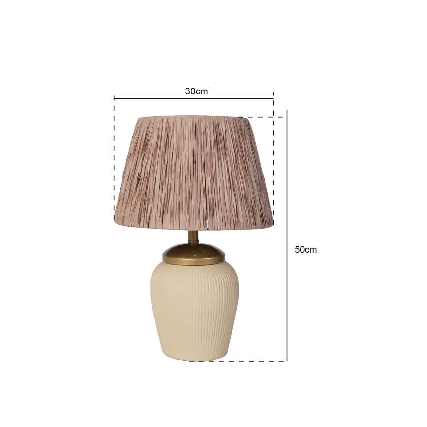 RAMZES bordslampa 1xE27/40W/230V krämfärgad/brun