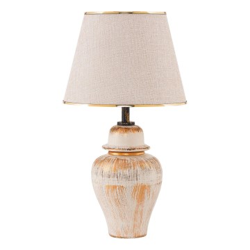 RAMZES Bordslampa 1xE27/40W/230V krämfärgad/guld