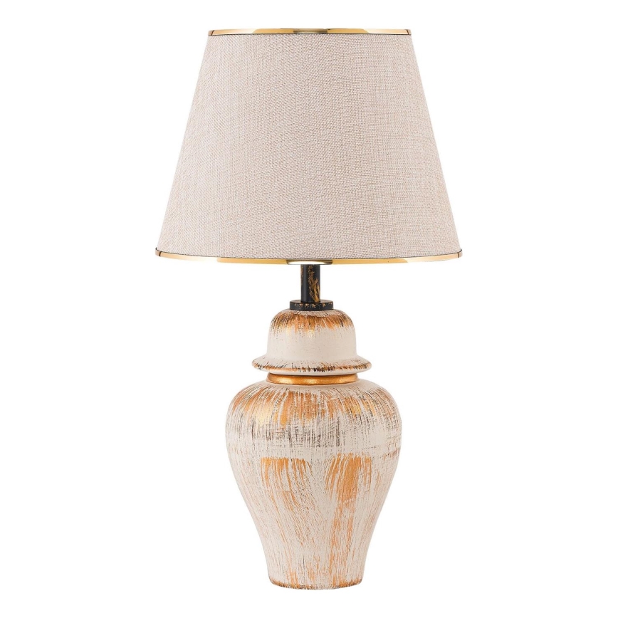 RAMZES Bordslampa 1xE27/40W/230V krämfärgad/guld