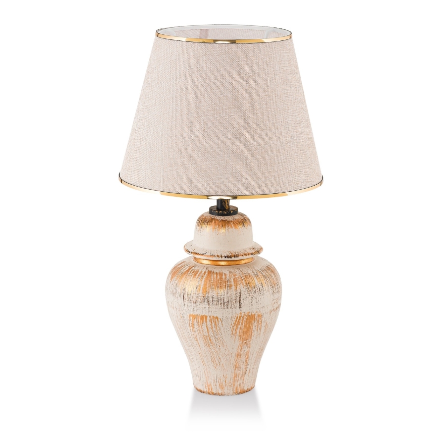RAMZES Bordslampa 1xE27/40W/230V krämfärgad/guld