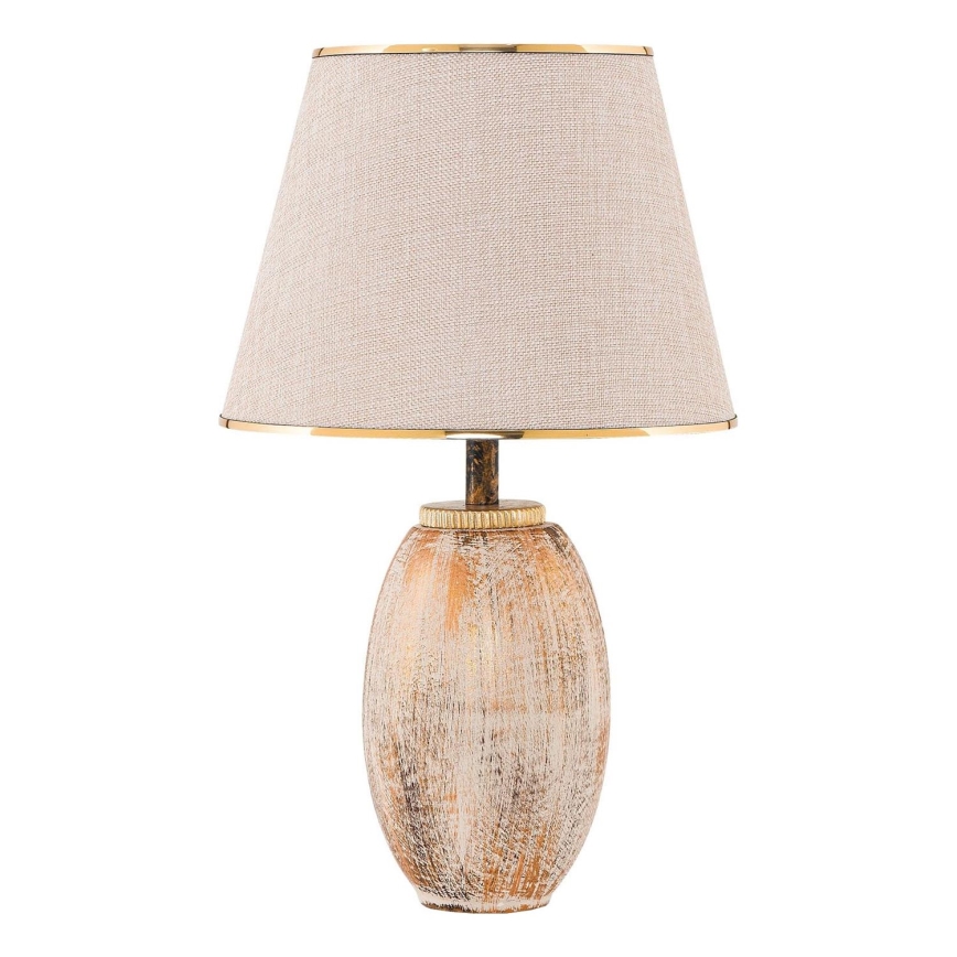 RAMZES Bordslampa 1xE27/40W/230V krämfärgad/guld