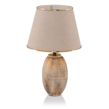 RAMZES Bordslampa 1xE27/40W/230V krämfärgad/guld