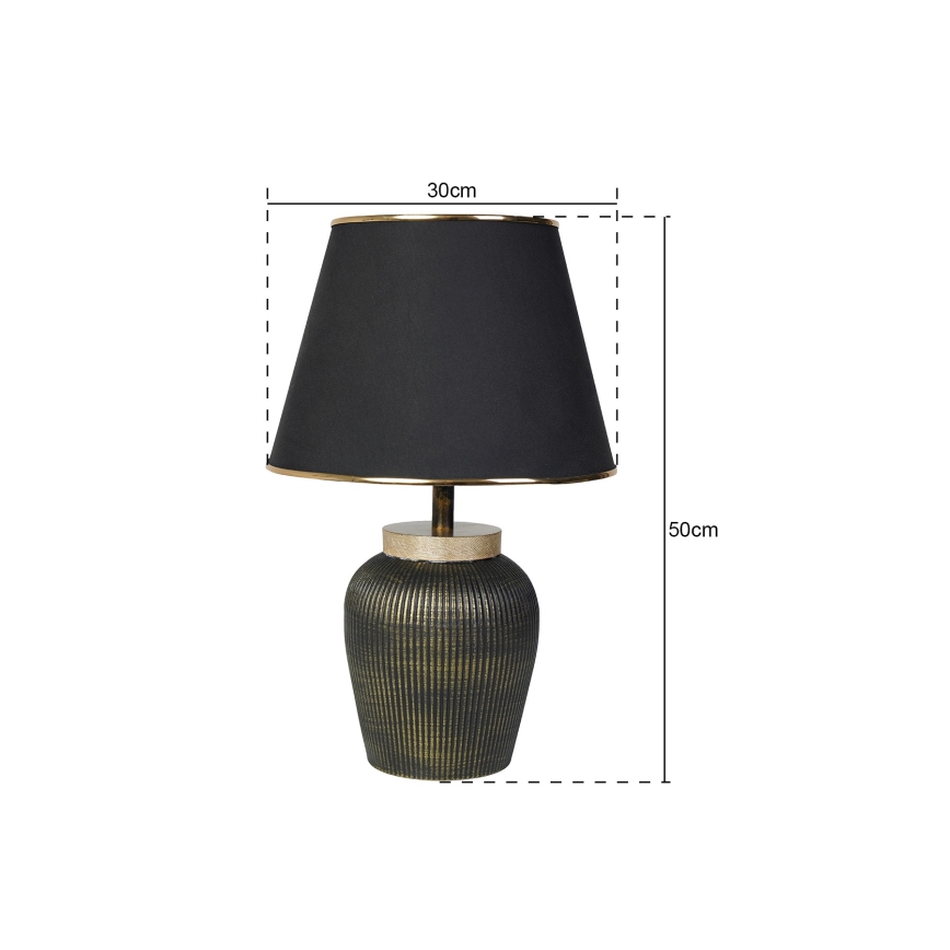 RAMZES bordslampa 1xE27/40W/230V svart/guld