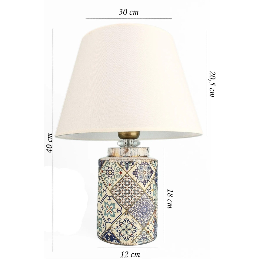 RAMZES bordslampa 1xE27/40W/230V vit/grå