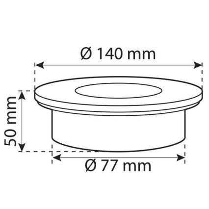 LED Infälld solcellsbelysning med skymningssensor LED/0,12W/2xAAA IP67 rostfri ring