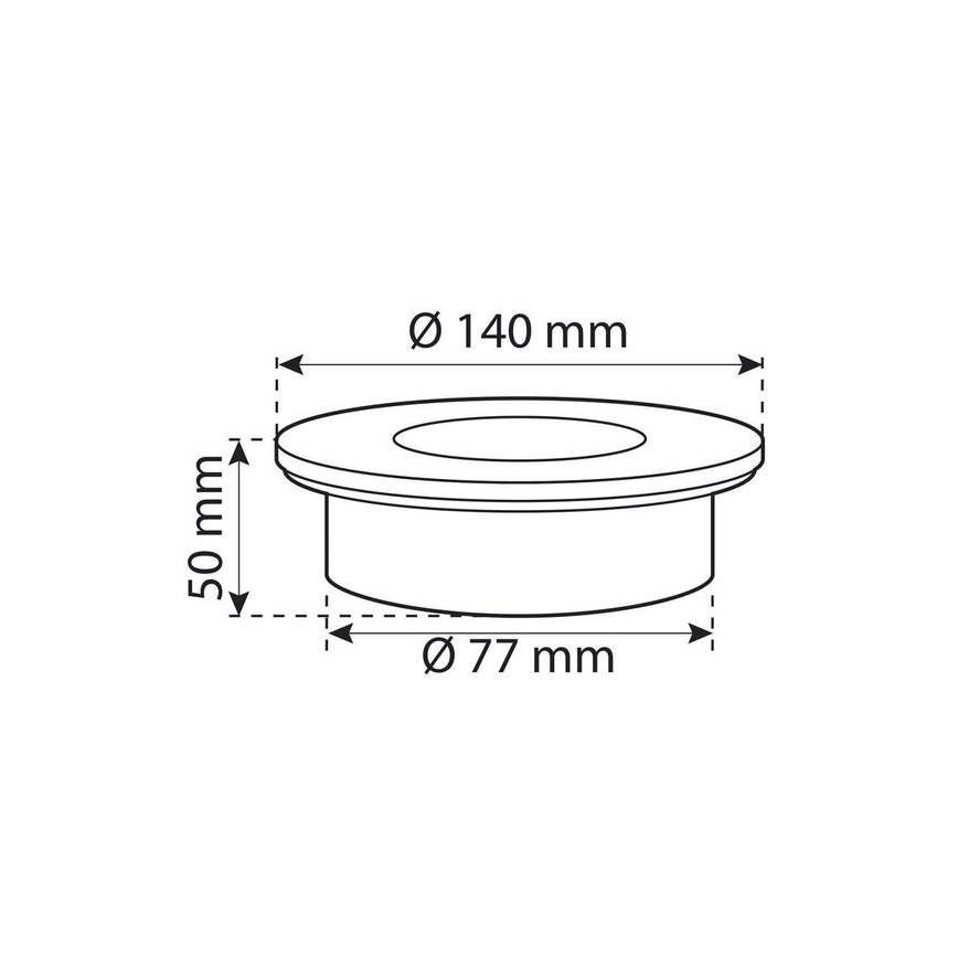 LED Infälld solcellsbelysning med skymningssensor LED/0,12W/2xAAA IP67 rostfri ring