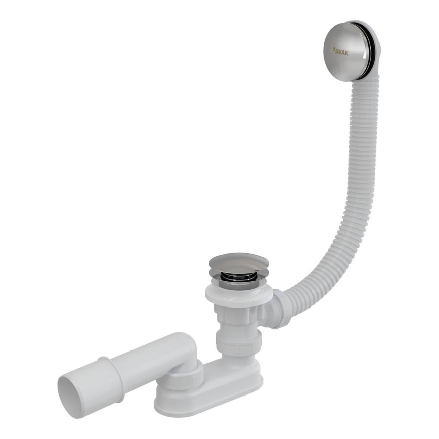 Ravak X01377 - Dränerings- och överfyllnadssats för badkar i blank krom