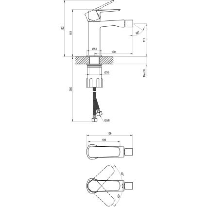 Ravak X070475 - Bidettblandare LIFE, blank krom