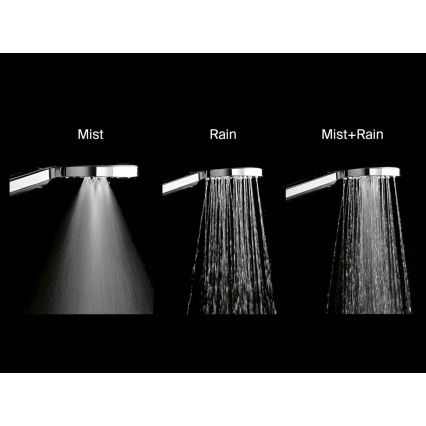 Ravak X07P233 - FLAT handdusch med tryckknapp i blank krom