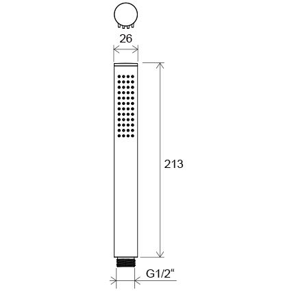 Ravak X07P573 - Handdusch AIR svart