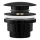 REA-A4100 - Bottenventil CLICK-CLACK för handfat, Ø 6,4 cm, blank svart