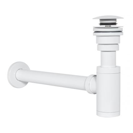 REA-A6952 - Tvättställssifon med CLICK-CLACK-bottenventil Ø 6,4 cm, vit