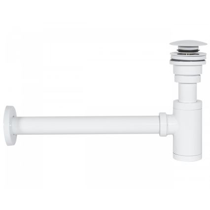 REA-A6952 - Tvättställssifon med CLICK-CLACK-bottenventil Ø 6,4 cm, vit