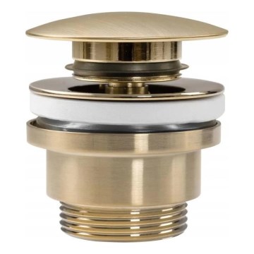 REA-A8585 - Bottenventil CLICK-CLACK Ø 6,4 cm borstad guld