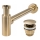 REA-A8586 - Tvättställssifon med CLICK-CLACK-bottenventil, Ø 6,4 cm, borstad guld