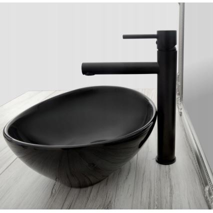 REA-B0229 - Tvättställsblandare TESS 31,5 cm svart
