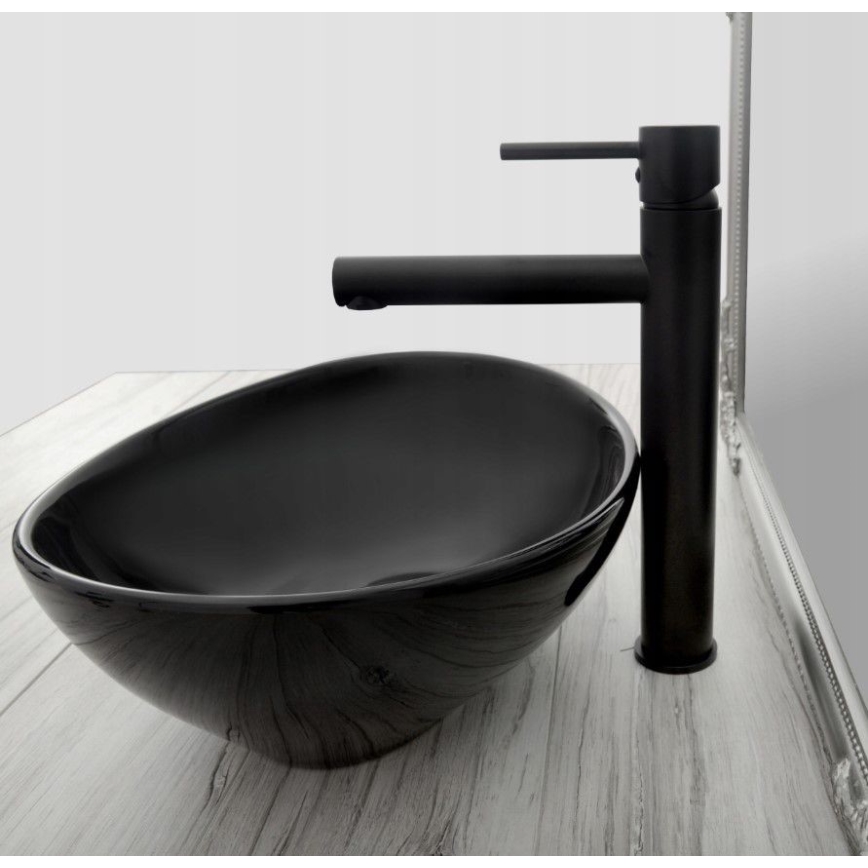 REA-B0229 - Tvättställsblandare TESS 31,5 cm svart