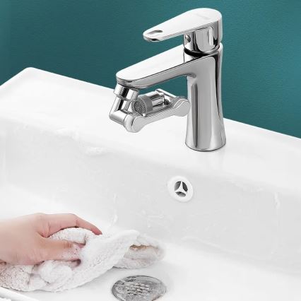 REA-B0660 - Svängbar adapter för tvättställsblandare, blank krom