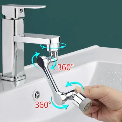 REA-B0660 - Svängbar adapter för tvättställsblandare, blank krom