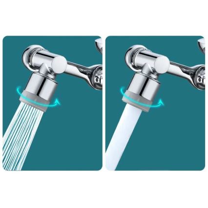 REA-B0660 - Svängbar adapter för tvättställsblandare, blank krom