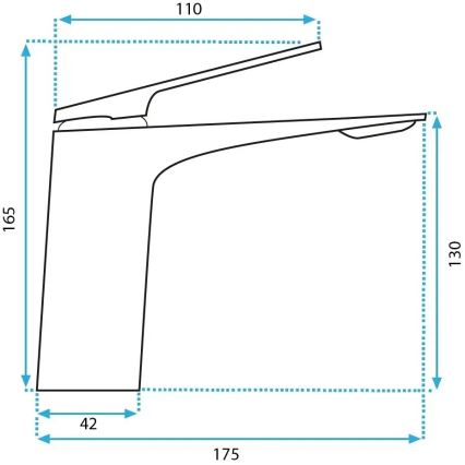 REA-B1117 - Tvättställsblandare AVALON 16,5 cm svart