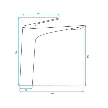 REA-B1126 - Tvättställsblandare AVALON 30 cm svart