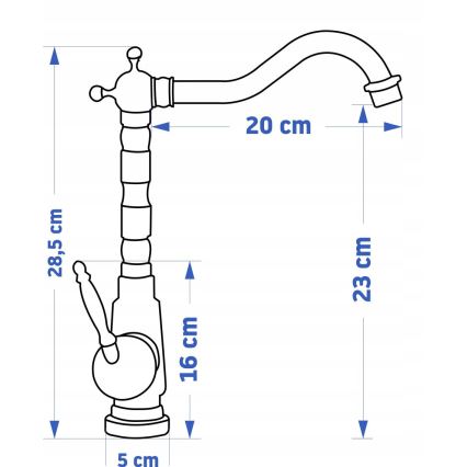 REA-B2150 - Tvättställsblandare BONA 28,5 cm borstad guld