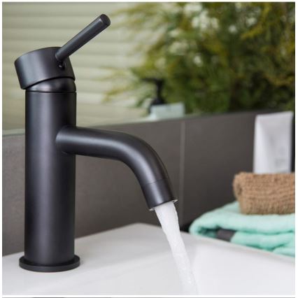 REA-B4102 - Tvättställsblandare LUNGO 16,5 cm svart