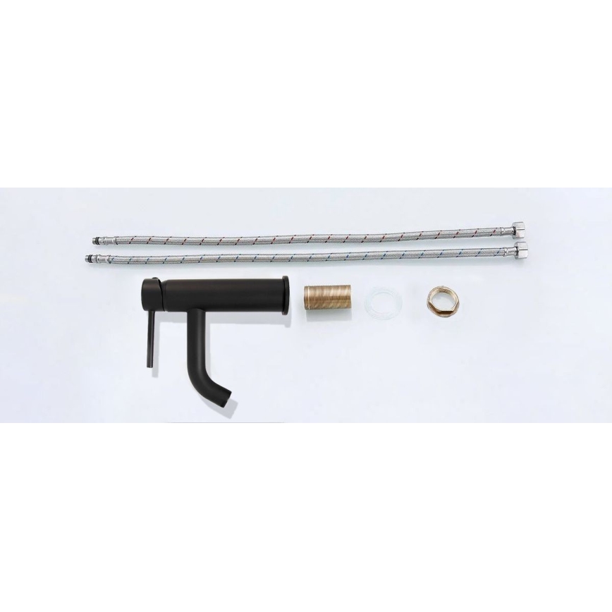 REA-B4102 - Tvättställsblandare LUNGO 16,5 cm svart
