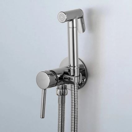 REA-B4106 - Bidettblandare med handdusch för infällt montage LUNGO, blank krom