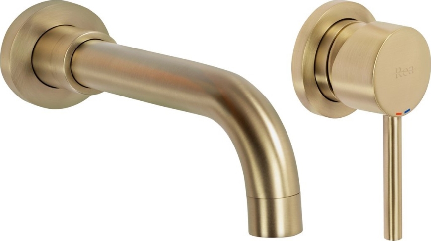 REA-B4109 - Tvättställsblandare för inbyggd installation LUNGO borstad guld
