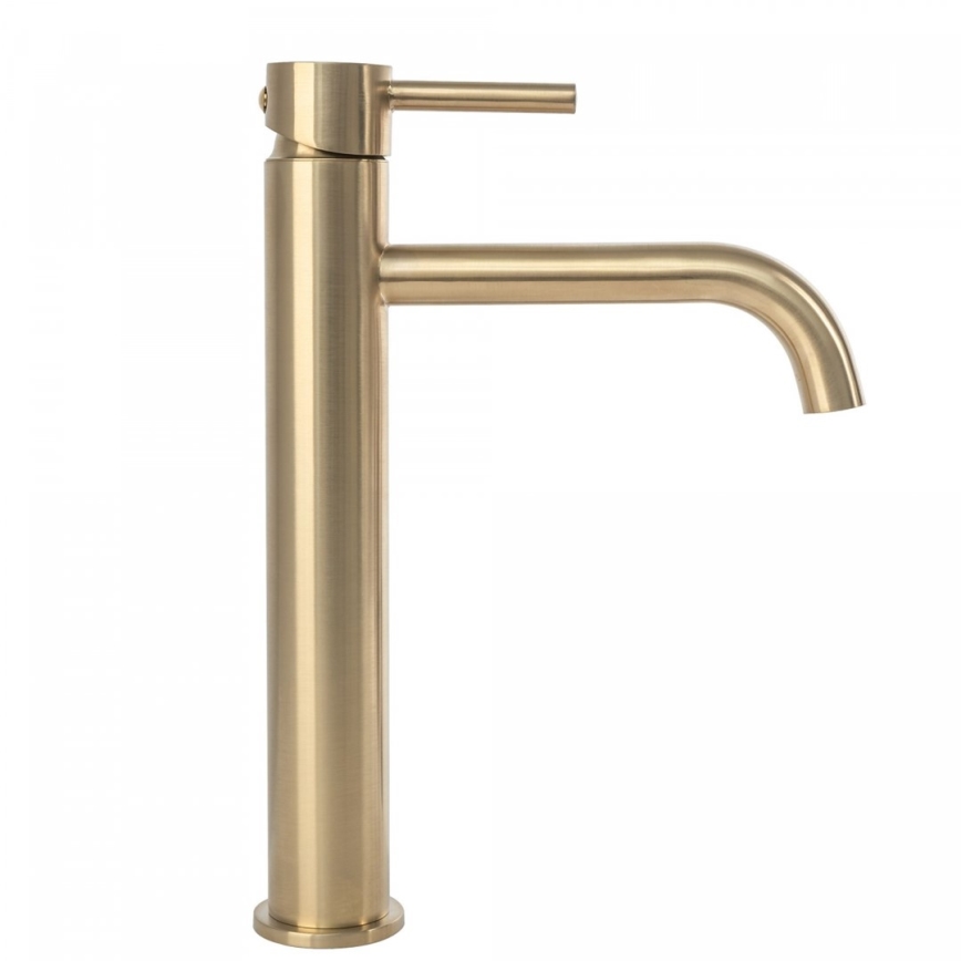 REA-B4526 - Tvättställsblandare LUNGO 28 cm borstad guld