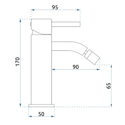 REA-B4702 - Bidéblandare LUNGO 17 cm, borstad guld