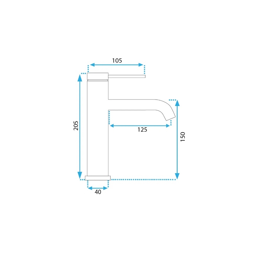 REA-B5323 - Tvättställsblandare CLIF 20,5 cm borstad guldfinish