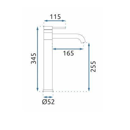 REA-B6100 - Tvättställsblandare LUNGIS 34,5 cm polerad krom