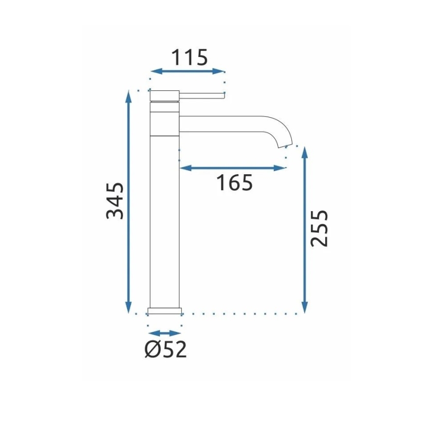 REA-B6100 - Tvättställsblandare LUNGIS 34,5 cm polerad krom