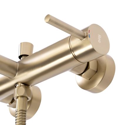 REA-B8010 - LUNGO badkarsset i borstat guld