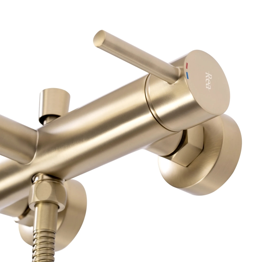REA-B8010 - LUNGO badkarsset i borstat guld