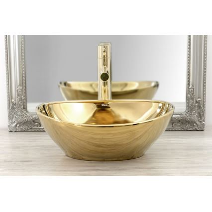 REA-B8803 - Tvättställsblandare TESS 31,5 cm guldfärgad