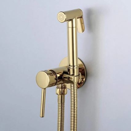 REA-B8979 - Bidetblandare med handdusch för inbyggnad LUNGO, guld