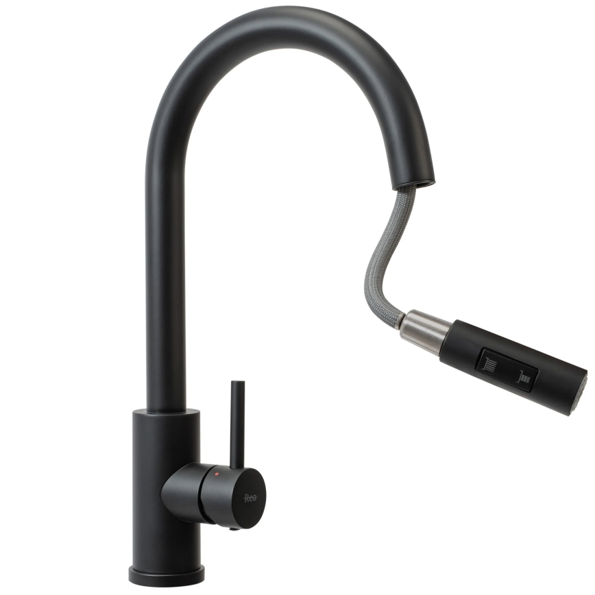 REA-B9147 - Köksblandare FRESH med utdragbar handdusch, 39,5 cm, matt svart