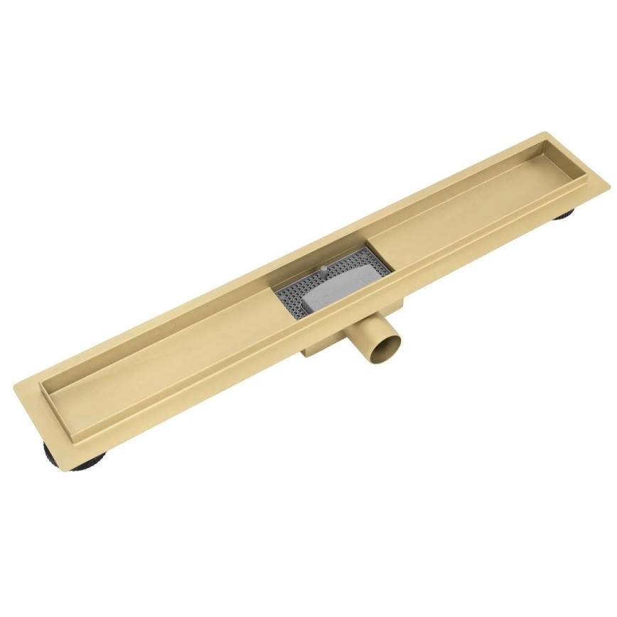 REA-G2562 - NEOX avloppsränna 70 cm, rostfritt stål/guld