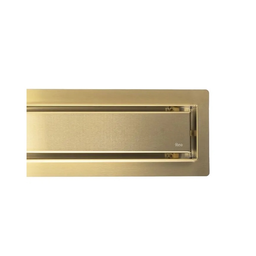 REA-G2704 - Avloppsränna NEOX PRO 90 cm rostfritt stål/borstad guld