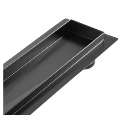 REA-G7802 - Avloppsränna NEOX PRO 70 cm rostfritt stål/svart