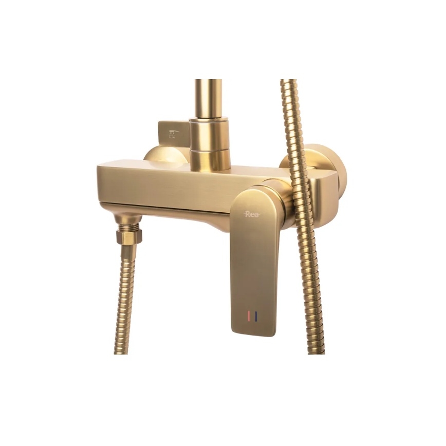 REA-P2400 - Duschset med AVALON-blandare i borstat guld