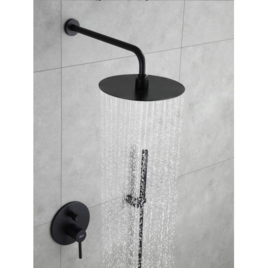 REA-P4100 - Duschset med infälld blandare LUNGO svart