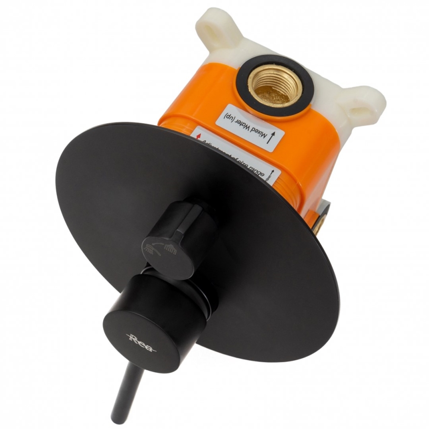 REA-P4100 - Duschset med infälld blandare LUNGO svart
