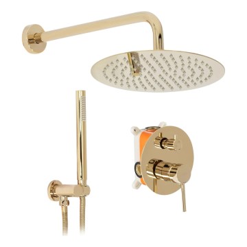 REA-P4110 - Duschset med infälld blandare LUNGO i guld